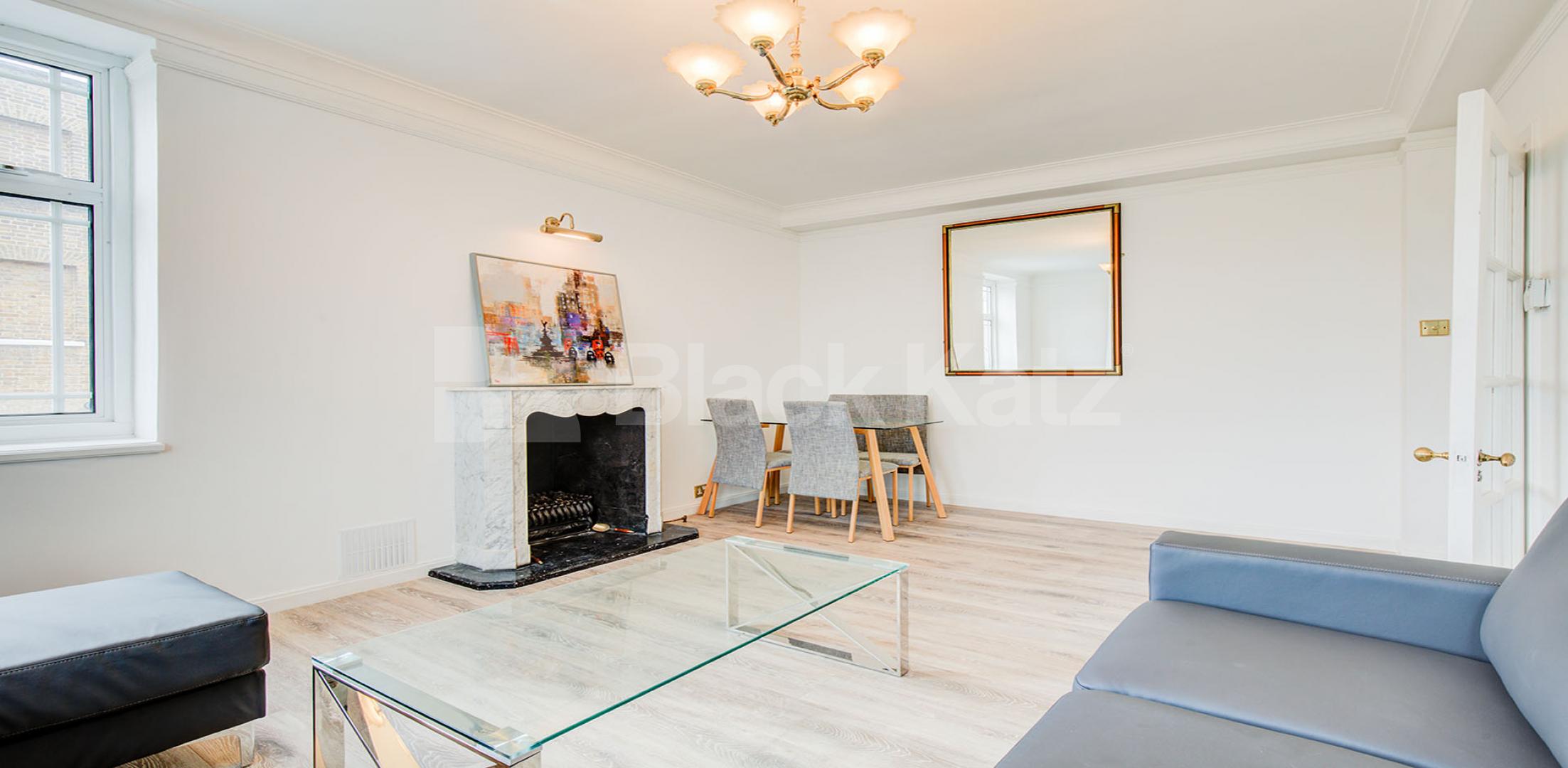 			3 Bedroom, 1 bath, 1 reception Apartment			 Edwardes Square , HIGH STREET KENSINGTON 